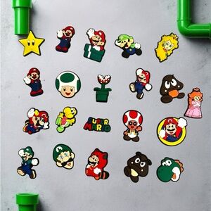 Super Mario Character Shoe Charms set of 21